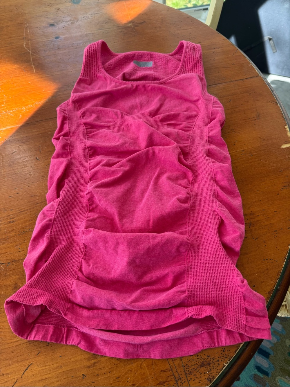 Athleta Hot Pink Ruched Tank Top